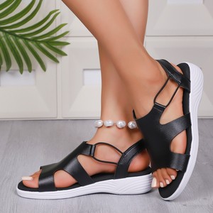 Women Summer Comfortable Beach <b>Sandals</b> New Open-Toe European and American Thick-Soled Wedge <b>Sandals</b> in Stock Wholesale - Product Image 3
