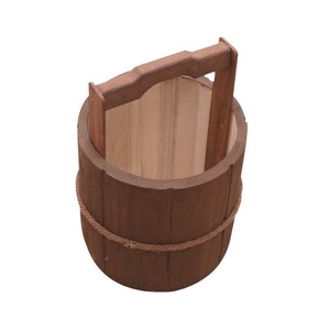 Cubo de madera redondo hecho a mano para accesorios del Día del Niño, para fotomatón - Product Image 2