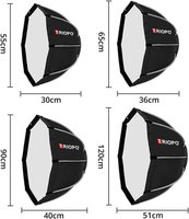 Triopo K90 Bowens montage Softbox 90cm pour Triopo Godox Soft Box diffuseur avec grille en nid d'abeille octogone Photo Studio facile rapide
