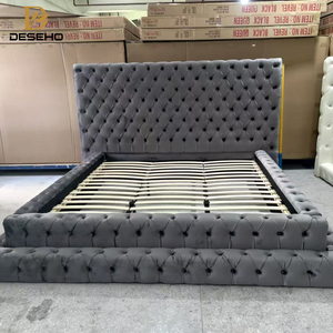 <span class=keywords><strong>Letto</strong></span> Matrimoniale dal Design Moderno, <span class=keywords><strong>Imbottito</strong></span> in Velluto Morbido, Comodo <span class=keywords><strong>Letto</strong></span> <span class=keywords><strong>Imbottito</strong></span> per Camera da <span class=keywords><strong>Letto</strong></span> Senza Sollevamento a Gas - Product Image 5