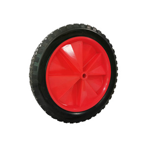 Nouvelle roue de chariot industrielle à roulement fixe en caoutchouc massif de 12 pouces pour chariot à outils - Product Image 1