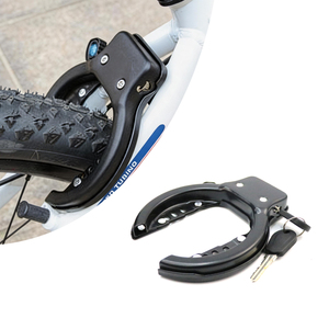 Antivol de vélo pliable en forme de <span class=keywords><strong>fer</strong></span> <span class=keywords><strong>à</strong></span> <span class=keywords><strong>cheval</strong></span> résistant aux intempéries, avec anneau en acier, étanche et antivol, type griffe de <span class=keywords><strong>crabe</strong></span> - Product Image 1