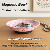 Support magnétique rose imprimé mignon de 4 pouces avec aimant puissant pour bureau, organisateur de couture, fournitures esthétiques de quilting, faible MOQ