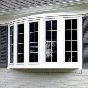 Fenêtre à <span class=keywords><strong>baie</strong></span> classique à prix abordable en aluminium blanc avec double vitrage trempé, 3 panneaux - Product Image 1