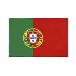 100% 폴리에스터 3x5ft 스톡 인쇄 PT 포르투갈 국기 발송 준비