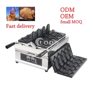 High Quality Kitchen Equipment Open Mouth Taiyaki Machine Commercial Taiyaki Maker Electric With Interchangeable Plates