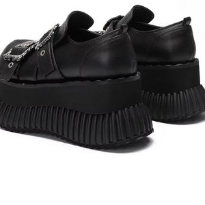 Zapatos de tacón alto de plataforma única de moda para mujer, estilo plataforma de esponja con punta ancha, para caminar - Product Image 6