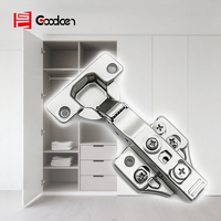 Charnière dissimulée Goodcen Euro Screw en fer à fermeture douce, hydraulique 3D, pour meubles de cuisine, salon et chambre