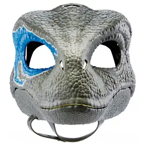 Maschera animale tirannosauro costumi Cosplay testa oggetti di scena in lattice Texture realistica colore giocattoli in movimento Jawc Velociraptor maschera