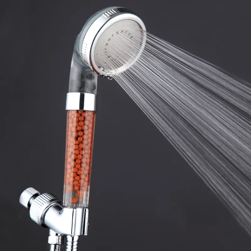 Bath Shower Adjustable Jetting Shower Head High Pressure Saving Water Bathroom Anion Filter Shower