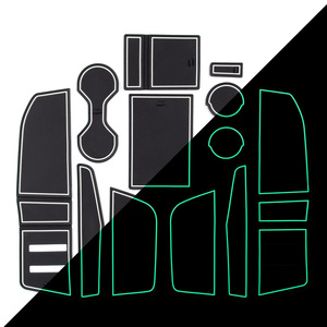 Coussinets de porte de voiture pour <span class=keywords><strong>Audi</strong></span> <span class=keywords><strong>Q3</strong></span> 2019-2024 Tapis de console centrale Porte-gobelet Inserts Doublures Intérieur en caoutchouc Inserts - Product Image 3