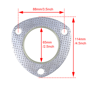 Auto-Auspuff dichtung, 2,5 "<span class=keywords><strong>3</strong></span>" 2-Loch-Auspuffflansch-Dichtung Ersatz OEM #120-06310-0002,Standard-Auspuff krümmer dichtung - Product Image 3