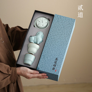 Tianqing Elegance Ru Porcelain Incense Cloud <b>Set</b> Ceramic Tea Ceremony <b>Gift</b> <b>Set</b> For Business <b>Gifts</b> And Events - Product Image 1
