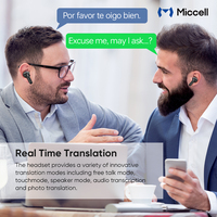 Écouteurs Stéréo Sans Fil Miccell True Wireless, Casque Sportif avec Réduction de Bruit ANC/ENC, Traducteur Instantané IA, Écouteurs TWS