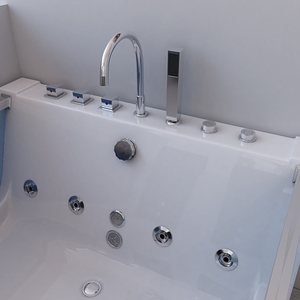 Bañera de Hidromasaje para 2 Personas, Bañera de Hidromasaje con Chorro de Agua para Pies, Bañera de Acrílico Independiente, Bañeras de Hidromasaje Modernas para Relajación - Product Image 6