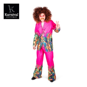 ODM Hombres Venta caliente 70s Tema Hippie Fiesta Disco Disfraz Personalizado <span class=keywords><strong>Woodstock</strong></span> 1960s Gear Boho Traje Conjunto Pantalones Venta al por mayor - Product Image 5