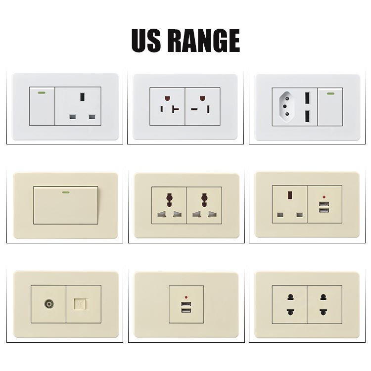VNX Best Selling Brazil Standard Double Soquete 5V 2100mA Two USB Port Socket