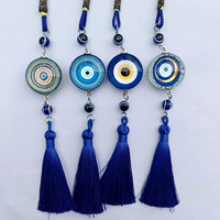 Pendentif de voiture ou de maison en alliage de zinc avec verre, motif œil bleu porte-bonheur, cadeau à suspendre pour voiture, vente en gros