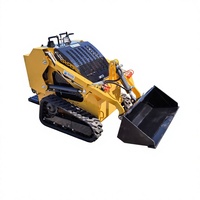 T460 Mini Skid Steer Loader Lebar Bucket 1050mm Jarak Bebas dari Tanah 157mm Compact Track Loader untuk Kebun Buah dan Kebun Anggur