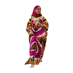 High Quality Bohemian Tie Dye <b>Kaftan</b> Maxi for Women Hand Dyed Elegant Casual Sexy Long Oversize Cover Ups <b>Plus</b> <b>Size</b> Cotton - Product Image 2