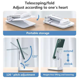 Ready Stock Cheap Desktop Folding Mobile Phone Holder Custom Logo Cell Phone <strong>Tablet</strong> <strong>Stand</strong> Portable Angle Adjustable Phone <strong>Stand</strong> - Product Image 5