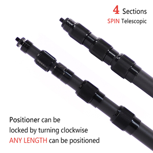 Tige d'<span class=keywords><strong>extension</strong></span> de bâche à verrouillage rotatif de bonne qualité et durable, longueur personnalisée, fibre de carbone, support de tente de camping télescopique pour les voyages - Product Image 2