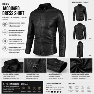 Custom Logo Printing <strong>Paisley</strong> <strong>Shirt</strong> <strong>Men</strong> Long Sleeve Dress <strong>Shirt</strong> Button-down Casual Regular Fit - Product Image 2