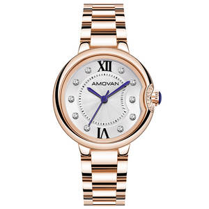 Montre Quartz Gros Bracelet en Acier Inoxydable Style Tendance pour Femme, Montre en Alliage Métallique avec Mouvement <span class=keywords><strong>Seiko</strong></span>, Cadeau Promotionnel pour Dames - Product Image 1