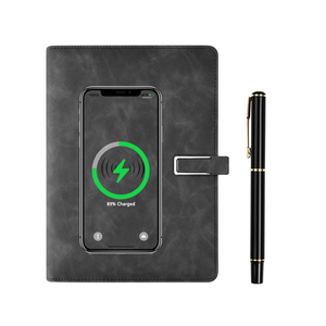 Custom <strong>logo</strong> <strong>A5</strong> <strong>Notebook</strong> <strong>PU</strong> Leather Loose-leaf with Power Charging Handmade <strong>Diary</strong> - Product Image 1