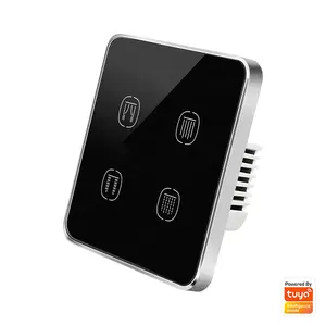 EU Tuya WiFi smart Controlled 2 Gang Curtain Switch zigbee Compatible with Alexa/Google Home