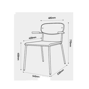 Sillón Colgante de Madera de Cerezo, Silla de Comedor con Respaldo de Acero Inoxidable y Madera Maciza para Adultos - Product Image 5