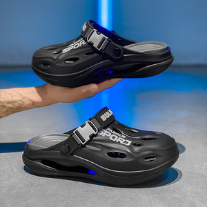 Sabots solides pour hommes, été, bout fermé, semelle extérieure en EVA, respirants, chaussures décontractées pour la conduite et la plage - Product Image 3
