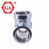 Raccord en laiton QIAI GA, raccord en T égal, raccord de plomberie en cuivre pour système d'eau potable