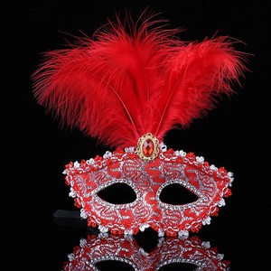 Masques de soirée fantaisie en dentelle sexy avec plumes pour filles, idéaux pour les bals masqués, Halloween et les fêtes cosplay – Vente en gros - Product Image 6