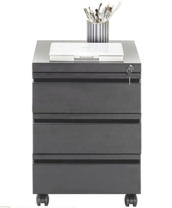 Archivador Metálico Móvil con Ruedas y 3 Cajones, con Cerradura, para Oficina Moderna, en Oferta - Product Image 2