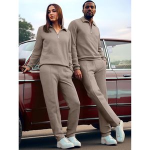 Conjunto Deportivo de Punto Jacquard para Hombre FOXA, Sudadera de Manga Larga y Pantalones Joggers, Atuendo Informal y Transpirable - Product Image 4