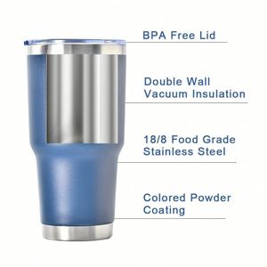 Gobelet isotherme personnalisé de 30 oz à double paroi en acier inoxydable, tasse à café et à eau à prix abordable, tasses de voyage pour voiture de 30 oz avec couvercle - Product Image 3