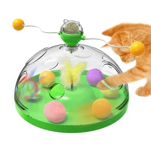 Juguete interactivo para entrenamiento de gatos, molino de viento con bola luminosa y hierba gatera - Product Image 1