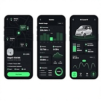 Aplicación inteligente para cargar vehículos eléctricos que permite encontrar estaciones, programar la carga, pagar en línea y ver el historial de carga.