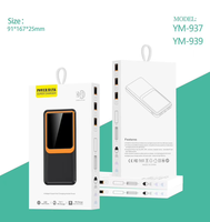 Power Bank 20000mah PD22.5W Pengisian Daya Super Cepat Baterai Portabel Li-polymer Dilengkapi 4 Kabel Pengisi Daya iPhone Layar LED