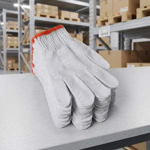 Gants de sécurité OMET pas chers, calibre 47, 7 Gauge, Vietnam, 50-70g/paire, durables, en coton recyclé, anti-chaleur, anti-coupure, antidérapants, sans latex - Product Image 1
