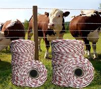 Fabrieksmatig geproduceerde sterke treksterkte 500m polywire elektrische afrasteringsdraad voor paarden & vee, weinig onderhoud voor tuin & ranch