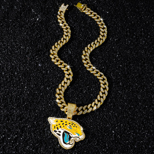 2026 New Personality Hiphop <b>Style</b> Alloy Leopard <b>Head</b> Pendant Necklace Unique Design Men's Necklaces Fashion Jewelry Wholesale - Product Image 3
