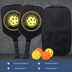 Raquettes de pickleball avec balles et sac de transport, poignée antidérapante, équipement de sport de plein air pour adultes - Product Image 2
