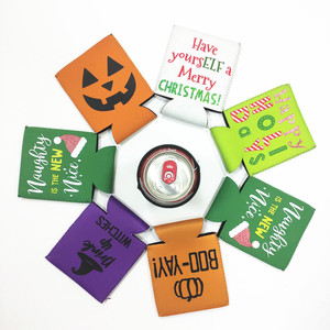 Manchon isotherme personnalisé en néoprène imperméable pour canettes, support de bouteille en caoutchouc par sublimation - Product Image 1