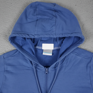 Sweat à capuche à fermeture éclair pour hommes-Bleu Sweat à capuche solide à manches longues pour hommes Sweat à capuche décontracté pour hommes Sweat à capuche à fermeture éclair complète - Product Image 1