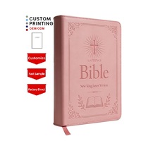 Service d'impression personnalisé professionnel, fabricant de cuir PU gaufré, vente en gros de Bibles personnalisées pour l'église