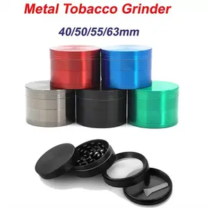LOW MOQ Custom Logo New 4 Layers Alloy Metal Herbal Tobacco Herb Grinder Magnet Smoke Grinders Smoking Pipe Grinders