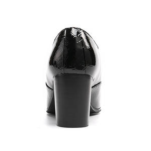 NA434-<span class=keywords><strong>zapatos</strong></span> de estilo japonés <span class=keywords><strong>para</strong></span> hombre, <span class=keywords><strong>botines</strong></span> de piel auténtica de tacón alto de 7,5 cm, calzado de negocios/fiesta/boda, color negro - Product Image 4