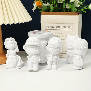 Personalizado Alta Resistência Crianças Modelo De Gesso Brinquedos Handmade Diy Pintado Boneca De Gesso Pintura Coloring Graffiti Gesso Artesanato boneca - Product Image 6